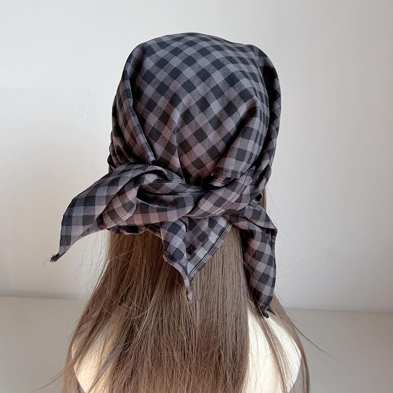 Cappello con Fascia a Quadri Moda Donna Retrò - Cappellino Estivo Snellente, Protettivo dal Sole