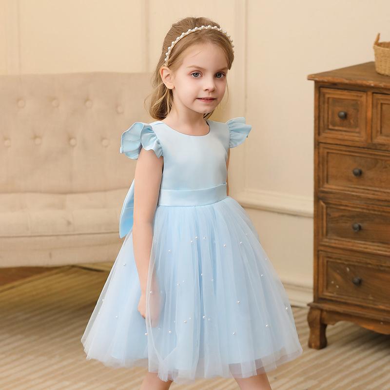 Little Girls Puffy Princess Dress Kids Party Wedding Flower Girl Tutu Dress