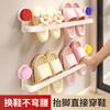 New bathroom suction cup non-punching slipper rack wall-mounted shoe rack wall bathroom slipper storage