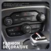 3PCS Air Conditioner Switch Button Knob Cover, Aluminum Alloy Knob Ring Trim Cover, Climate Control Knob Covers, Auto Decor Accessories Fit for Dodge