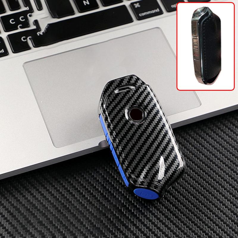 ABS Carbon Smart Keyless Car Key Case Cover for Kia Stinger Car Accessories Stinger GT GT Elite GT Limited K9 Key Cover