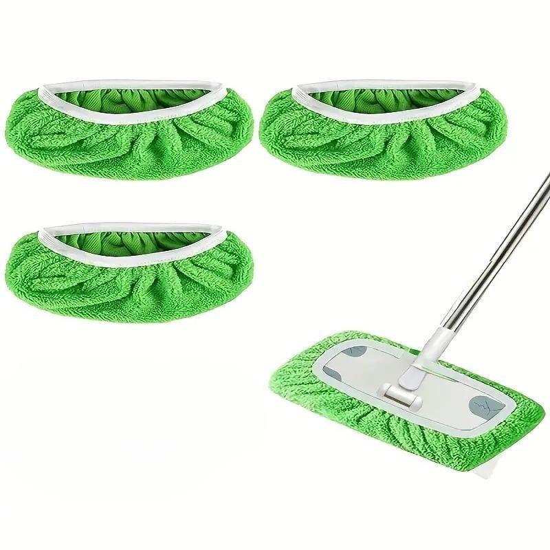 1 piece set of green mop cloth with strong water absorption and washability, suitable for home kitchens