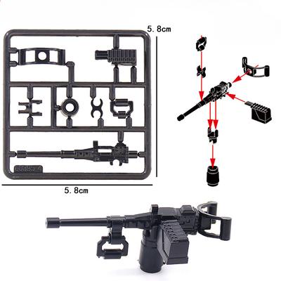 Poupée Bloc de Construction Militaire Accessoires d'Arme Mitrailleuse Lourde Browning M2 Jouets pour Enfants Bloc de Construction Assemblé