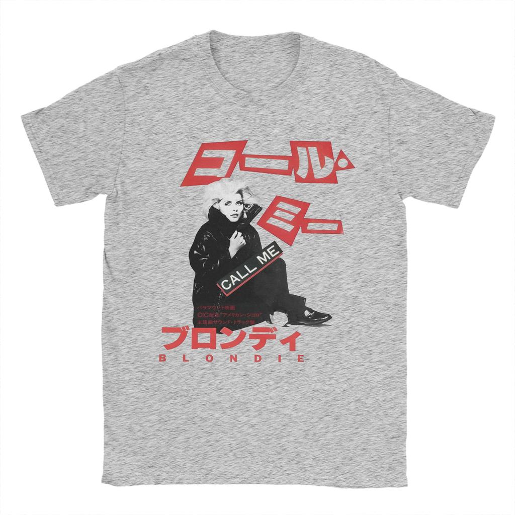 Men Blondies Call Me T Shirt Vintage Band Singer  Cotton Clothing Vintage Short Sleeve Round Collar Tee Plus Size TShirt
