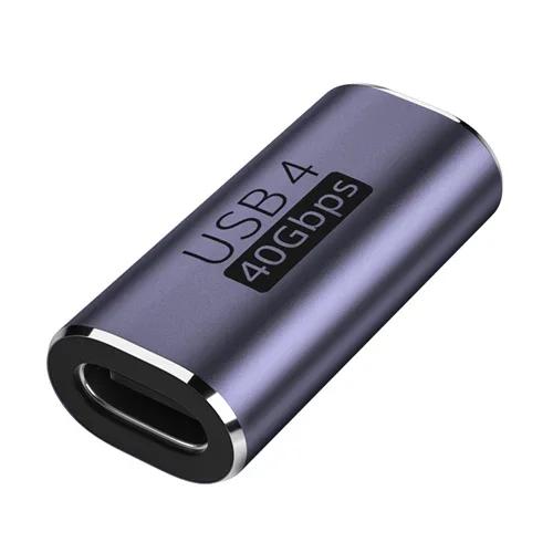 40Gbps USB Type-C Adapt 90 Degree Quick Charge Converter Male To Female 100W 40gbps PD Data Adapter For Macbook Data Transfer