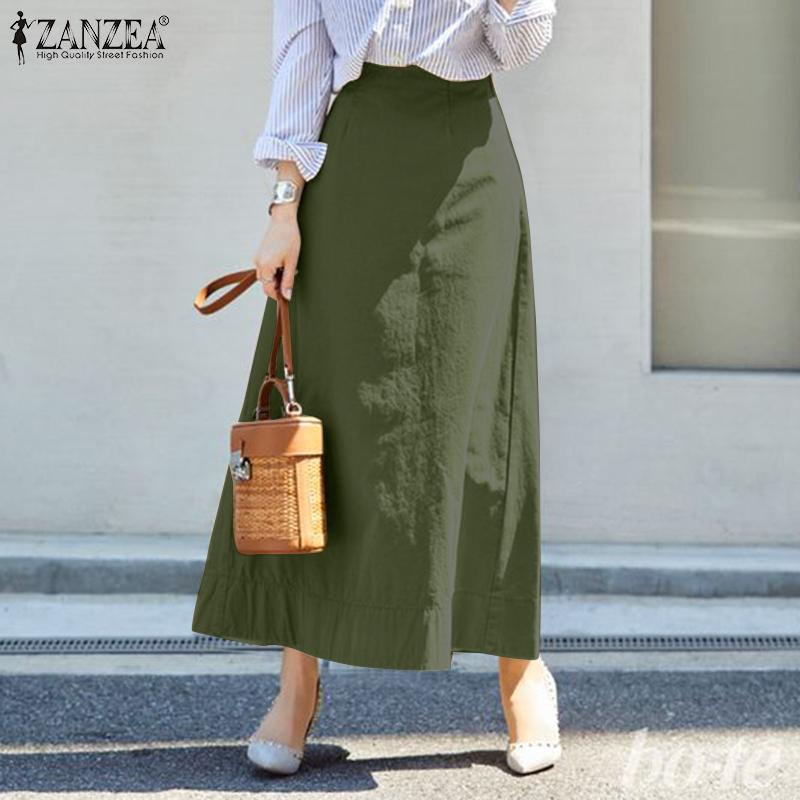 ZANZEA Womens Loose Casual High Waist Summer Long Skirts Köp Billigt - Fri Frakt, ärliga