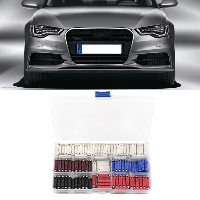 200Pcs Car Fuses European Automobile Fuses Assortment Set 5A 8A 10A 16A 25A 40A for European Car Old Style