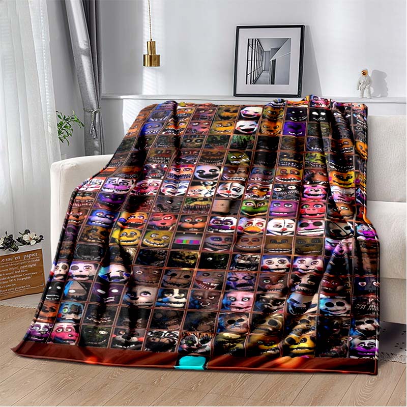 3DTerror FNAF-Five-Nights At Freddys Printed Blanket Home Flannel Comfortable Warm Sofa Bed Portable Children Adult Gift Blanket