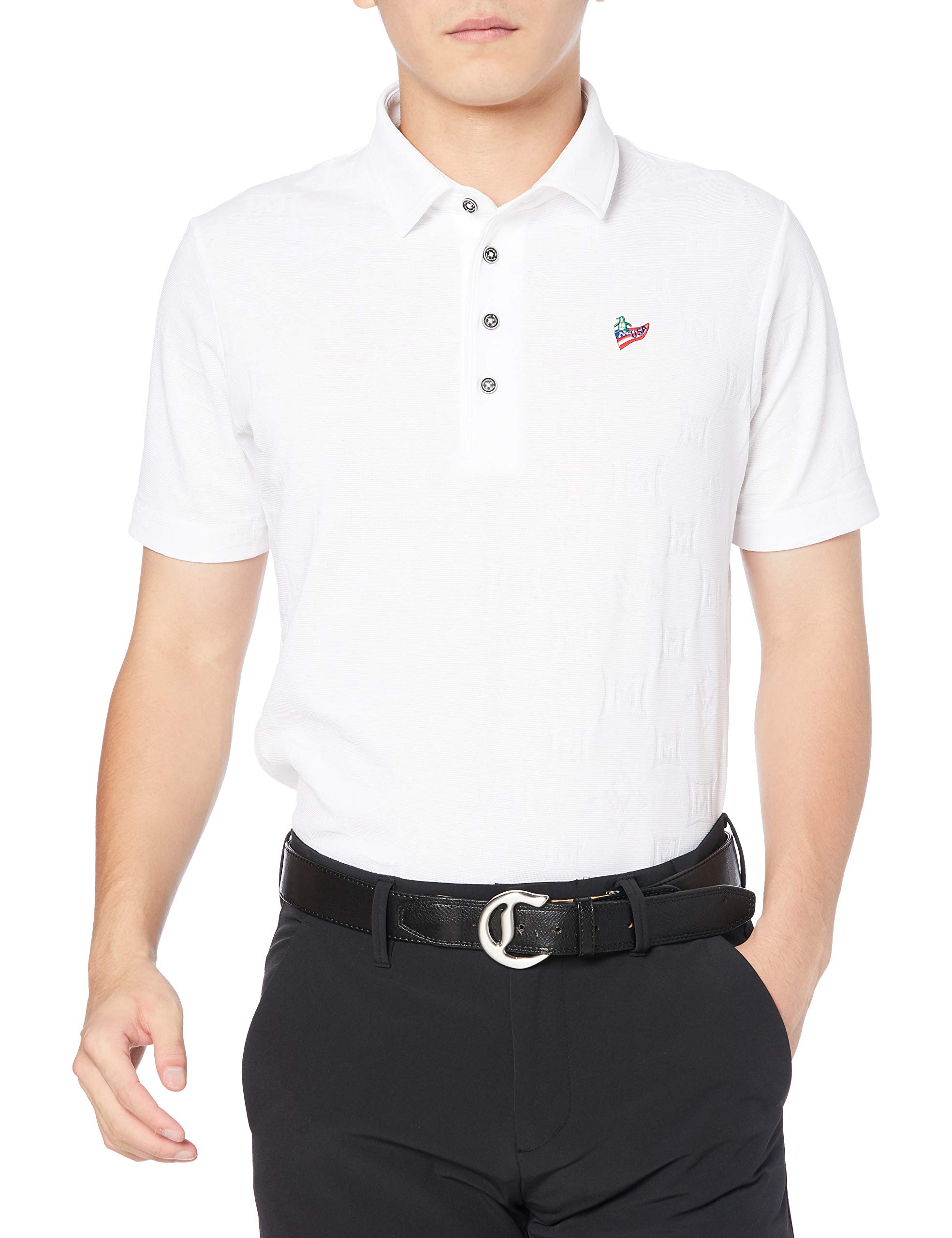 

Short Sleeve Shirt MLMPGA02 WH00 Japan M to Japanese size [Munsingwear] Men s (White) (equivalent M)