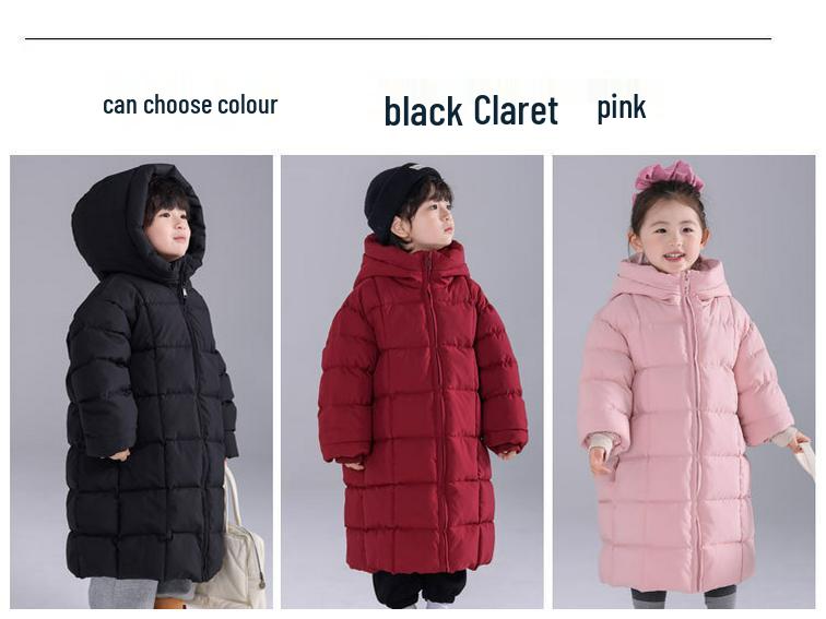 2025 New Thick Cotton-Padded Jacket: Over-Knee Coat for Kids, Unisex Autumn/Winter Outerwear