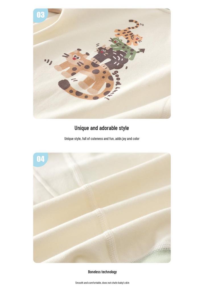 Pure Cotton Baby Jumpsuit - No-Bone, Spring/Autumn Wear for Newborns