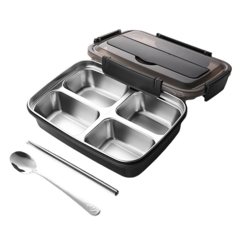 Stainless Steel Lunch Box For Students With Multiple Compartments And Antislip Design For School And Office Use