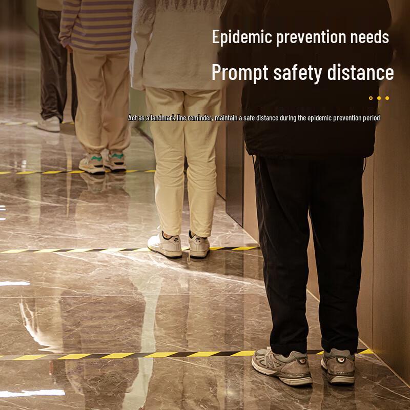 JINGRUIXIANG Yellow & Black PVC Safety Warning Tape