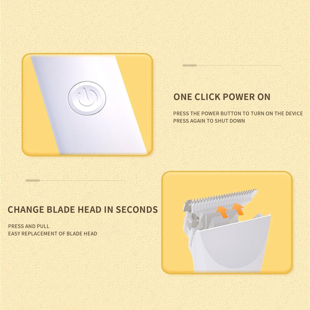 Hundehaarschneidemaschinen-Set, 4 in 1 Kabellos Elektrisch, Geräuscharm Tierhaarschneidemaschinen Für Dickes Fell Für Hunde, Fellpflege S, Augen, Ohren, Gesicht, Verfilztes Fell