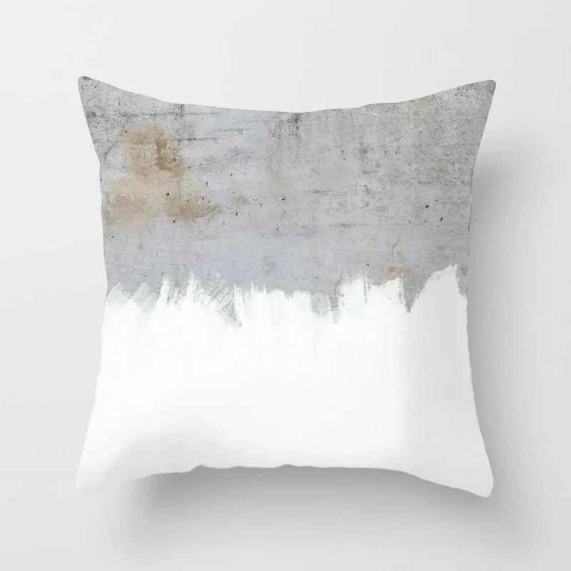 

Nordic Black and White Cushion Cover Polyester Geometric Pillow Cover Decorative Sofa Pillows Fashion Pillowcase 45*45CM 16x16Inch