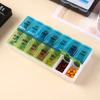 Double row packaging 14 day portable convenient medicine box 7 days a week large capacity drug storage box