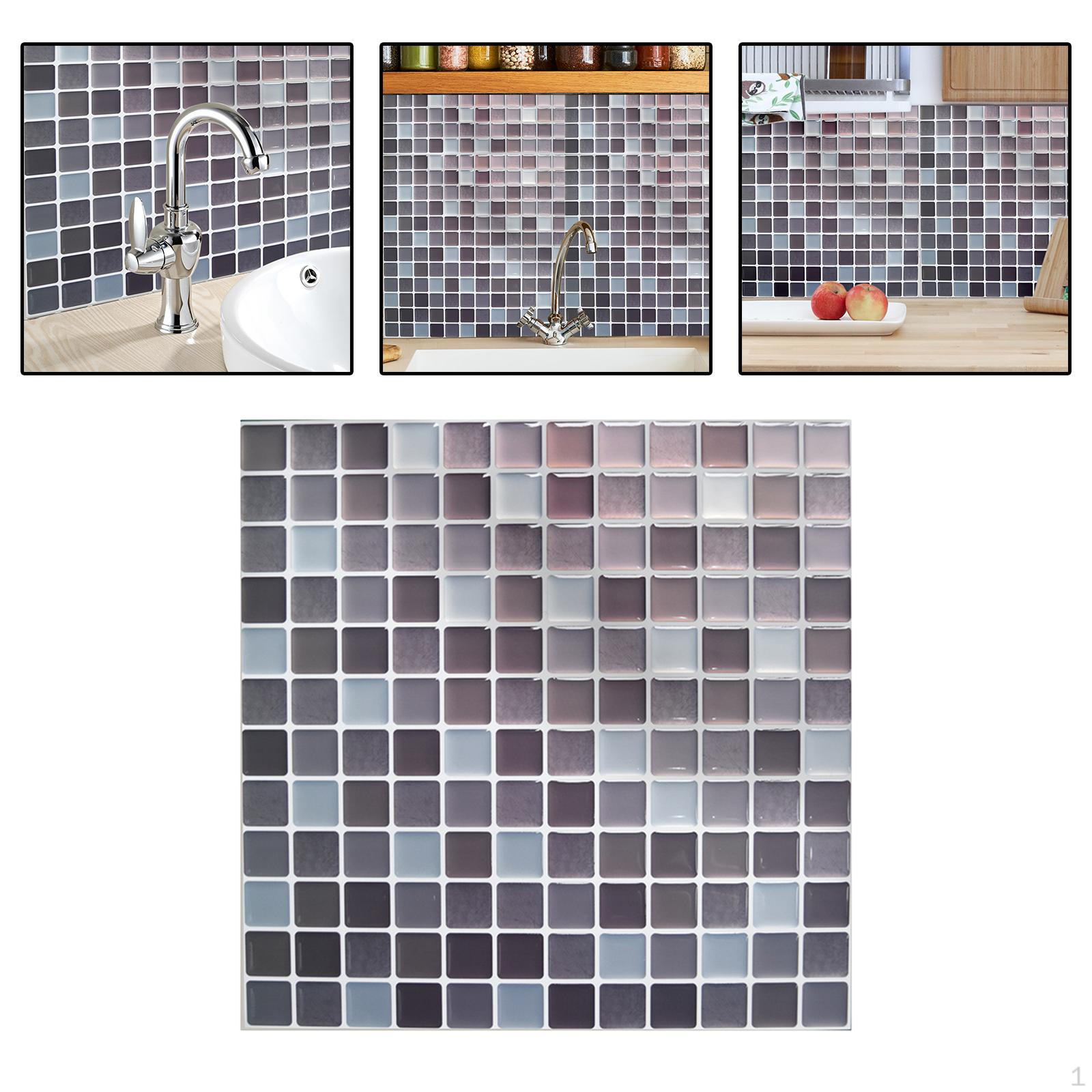 

er Wterproof Oil Proof Wllpper Wll Pnel Bcksplsh Tiles Decls Bthroom B
