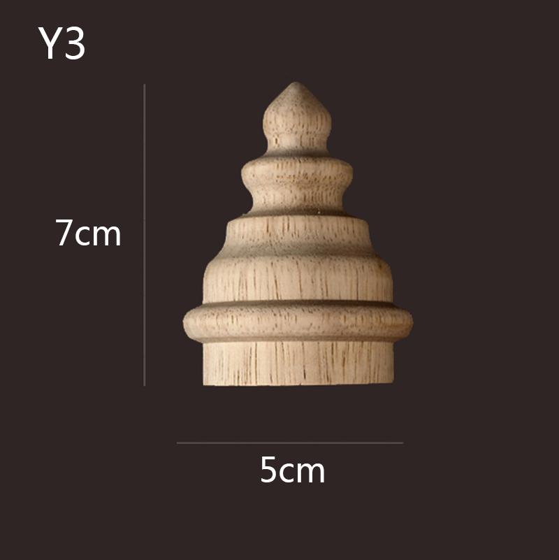 Escultura em madeira Arca Perna Circular Pé de madeira Móveis Bola cilíndrica Aplique Kawaii Decoração de quarto Decoração de escada de leão de madeira