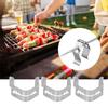 3Pcs Kitchen BBQ Grill Accessory Stainless Steel 3 Holes Barbecue Probe Fixing Clip Holders
