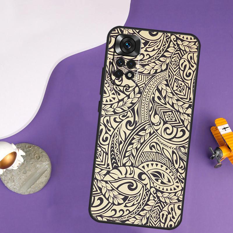 Maori Tribal Samoan Polynesian Case For Xiaomi Redmi Note 13 Pro 14 12 9 10 11 Pro 10S 11S 12S Redmi 10C 13C 14C 12C Cover