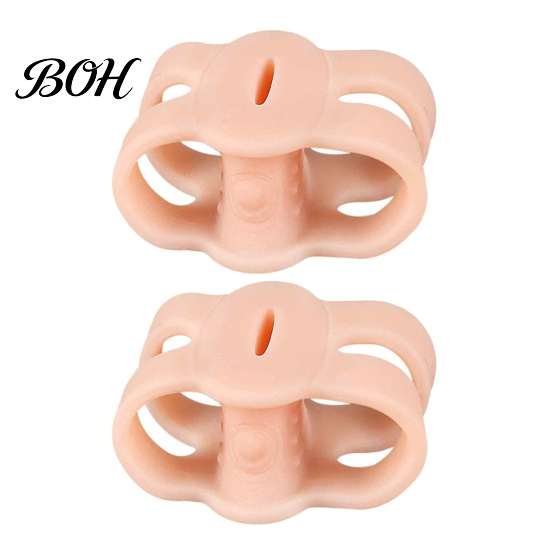 Toe Separators for Hallux Valgus 1 Pair Silicone Men Women, Breathable Double Hole Spacers Overlapping Toes And Correction, Soft SEBS Foot Cushions