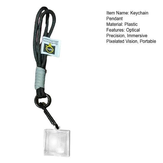 Pixel Lens Keychain Pendant Photography Optical Design Pixel World Photography Tool Easy to Use Pixel Lens Attachment