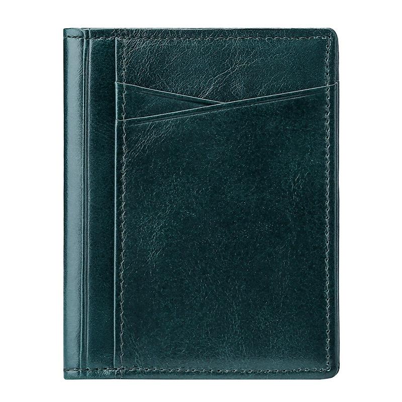 YUECIMIE Portefeuille Super Fin Souple Cuir Véritable Mini Porte-Cartes de Crédit Portefeuilles Porte-Monnaie Fin Petit Porte-Cartes Portefeuille Homme