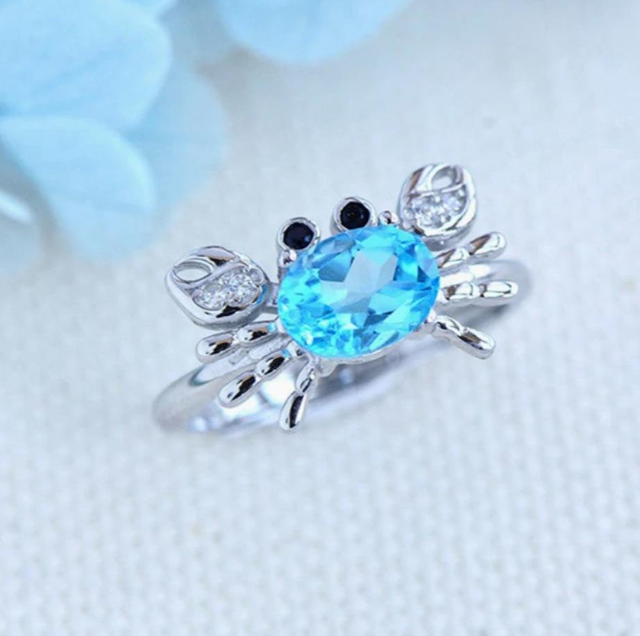 Кольцо с лунным крабом: Уникальный европейско-американский креативный дизайн для женщин One Size