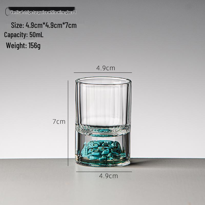 Gold Leaf Crystal Shot Glass - Diamond Surface Liquor Cup & Decanter.