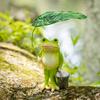 Resin Frog Decor With Leaf For Outdoor, Resin Garden Frog Bucket Decor, Fairy Garden Accessories, Relaxing Patio Ornament