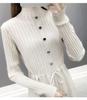 Women's Mid-Length Velvet Thick Knit Dress, Lace Loose Half-High Neck, Autumn/Winter 2025 Collection