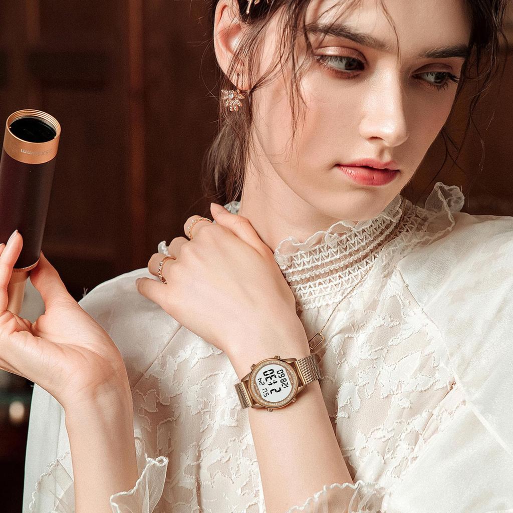 Hearkent Women's Pedometer Watch, Waterproof, Backlight, Steps, Distance, Calories, Countdown, Stopwatch, Alarm, Hourly Reminders, Large Digital Displ