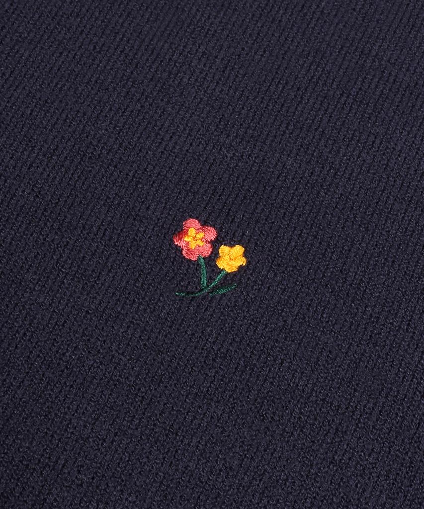 NODU Signature Flower Soft Knit [Navy]