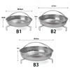 Stainless Steel Steamer with Handle Foldable Steaming Grid Steam Cooking Utensil Drain Basket Cookware