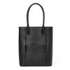 KLON STORAGE PORTRAIT TOTE BAG -VNM- LEATHER, Black, Perfect for Business, Commuting, and School, Made of Genuine Leather. Multi-functional.