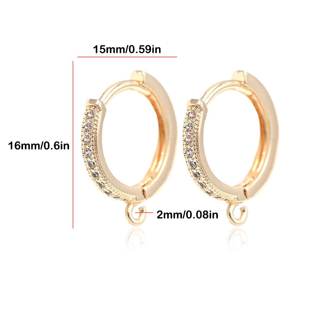 Women Earring Hook Detachable Replacing Round Rhinestone DIY Anti-rust Pendant Hooks Jewelry Findings Accessories