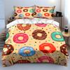 Colorful Donut-Themed Design Trio  Kid'S And Adults' Bedroom Decor, Exquisite Three-Piece Bedding Set Gift