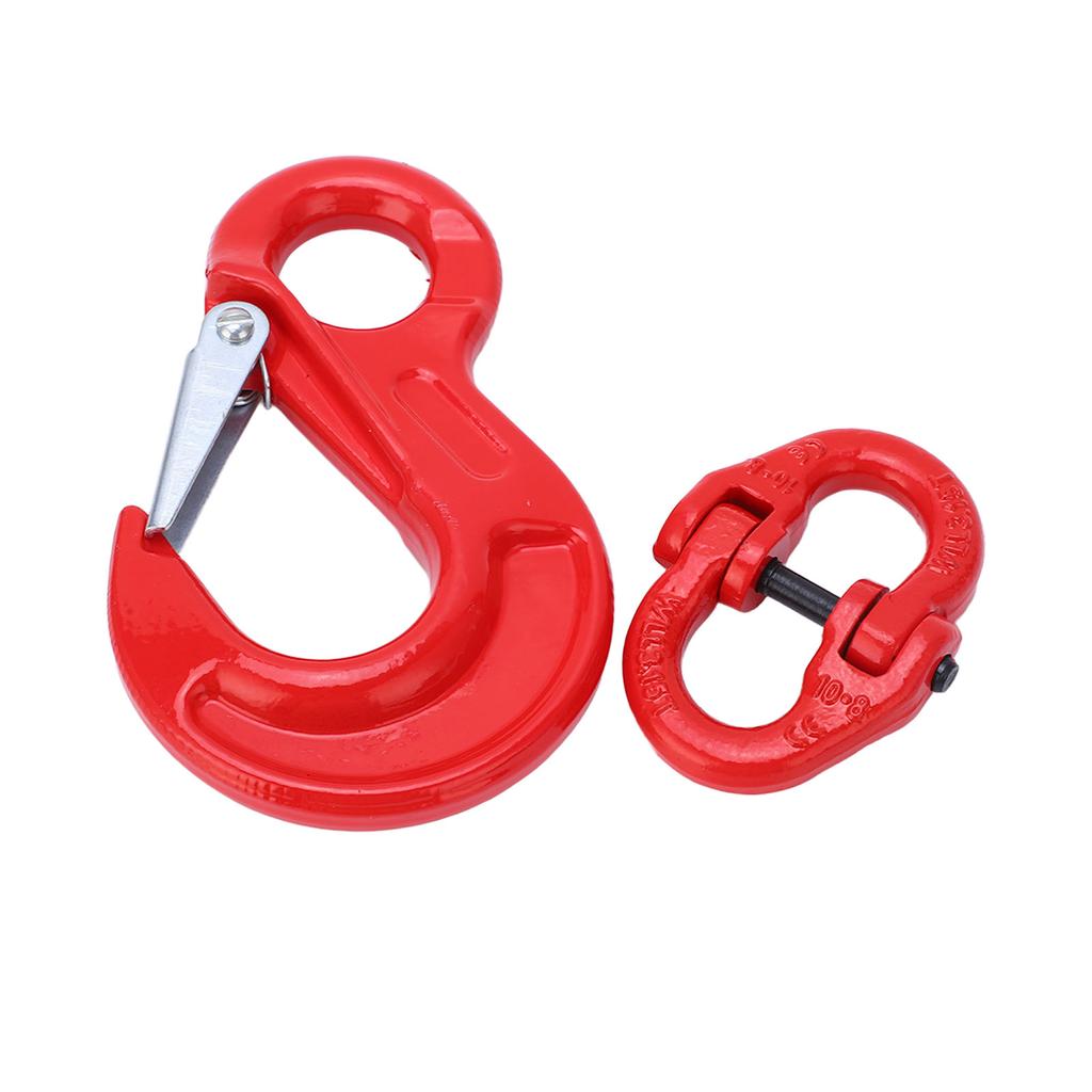 3.15 Tons Lifting Hook with Latch Eye Sling Hook Double Ring Buckle Set Crane Hoisting Hardware