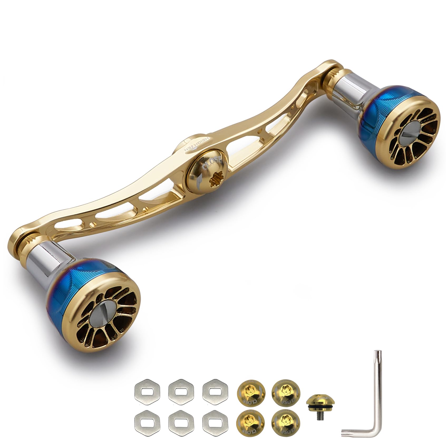 

HEIGHTEN Baitcasting Reel Aviation Compatible with and Abu Garcia Engn Series V2.0 105/115mm Handle, Aluminum, Shimano, Daiwa, (Gold, V2.0-115mm) золотой