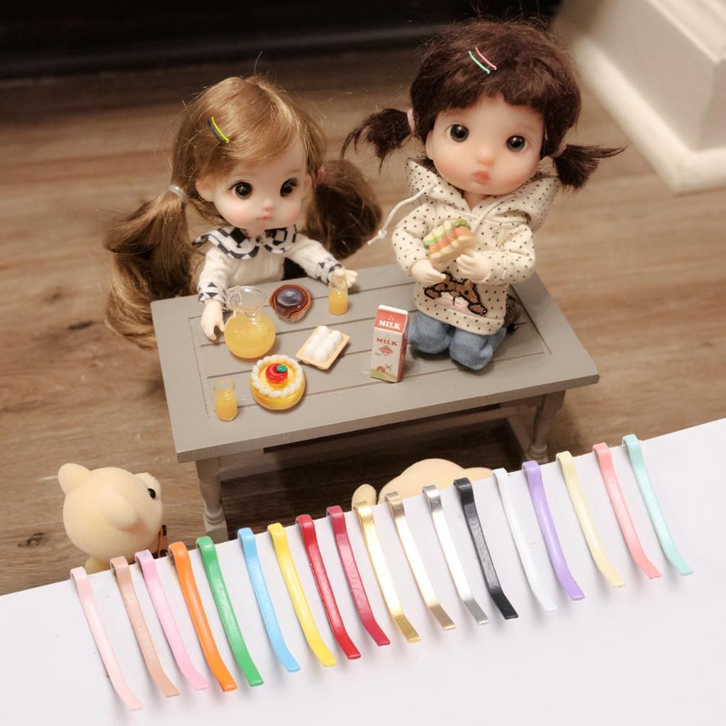 Uxcell 6-Pack Tiny Doll Hairpins, 11mm0.43 Inch, Black, Mini Metal Hair Clips, Bobby Pins, for Dolls, Crafts, Ribbons, and DIY Accessories