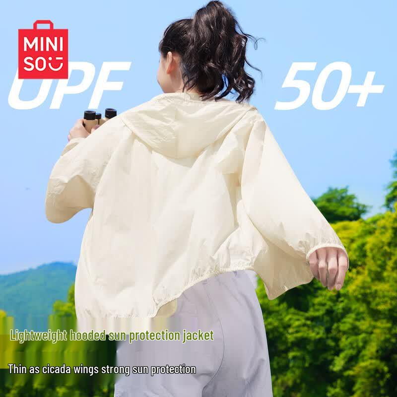 

MINISO Women s UPF50+ Hooded Sun Protection Jacket L