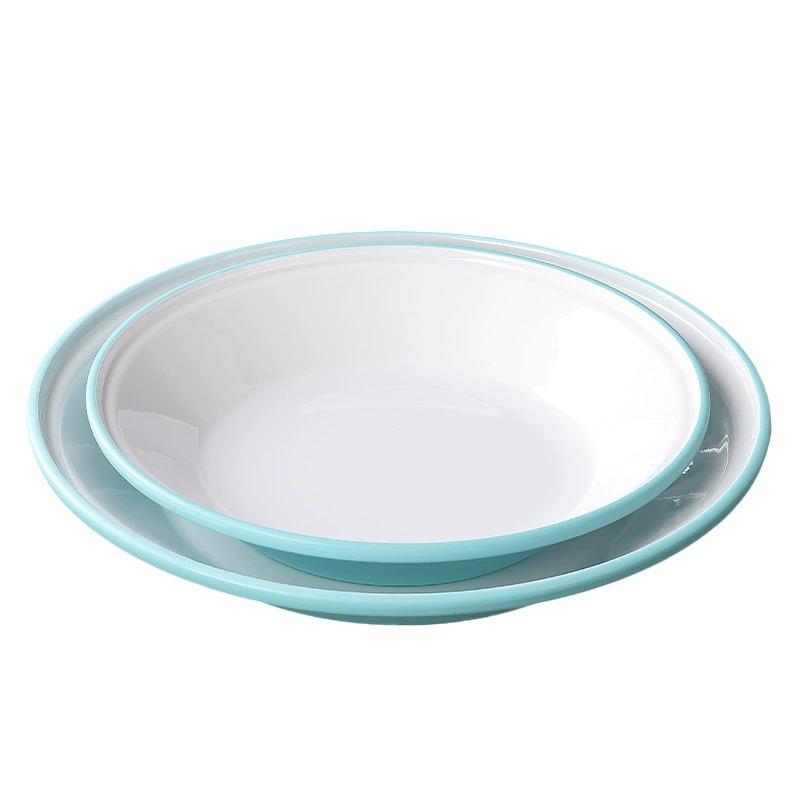 Nordic Style Commercial Buffet Plate – Durable Round Plastic Plate for Hotels and Restaurants