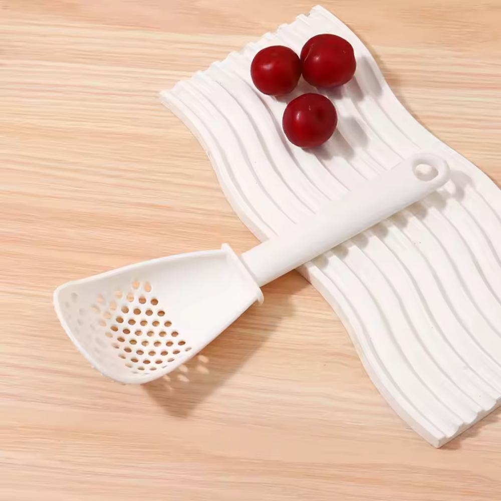 Kitchen Multifunctional Cooking Spoon Food Strainer Rice Scoop Potato Masher Baby Food Tool For Home Kitchen Daily Use