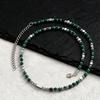 Natural Stone/Metal Natural Stone Beaded Necklace Adjustable Hip-hop Style Metal Bead Choker Minimalist Hip-hop Necklace Gift
