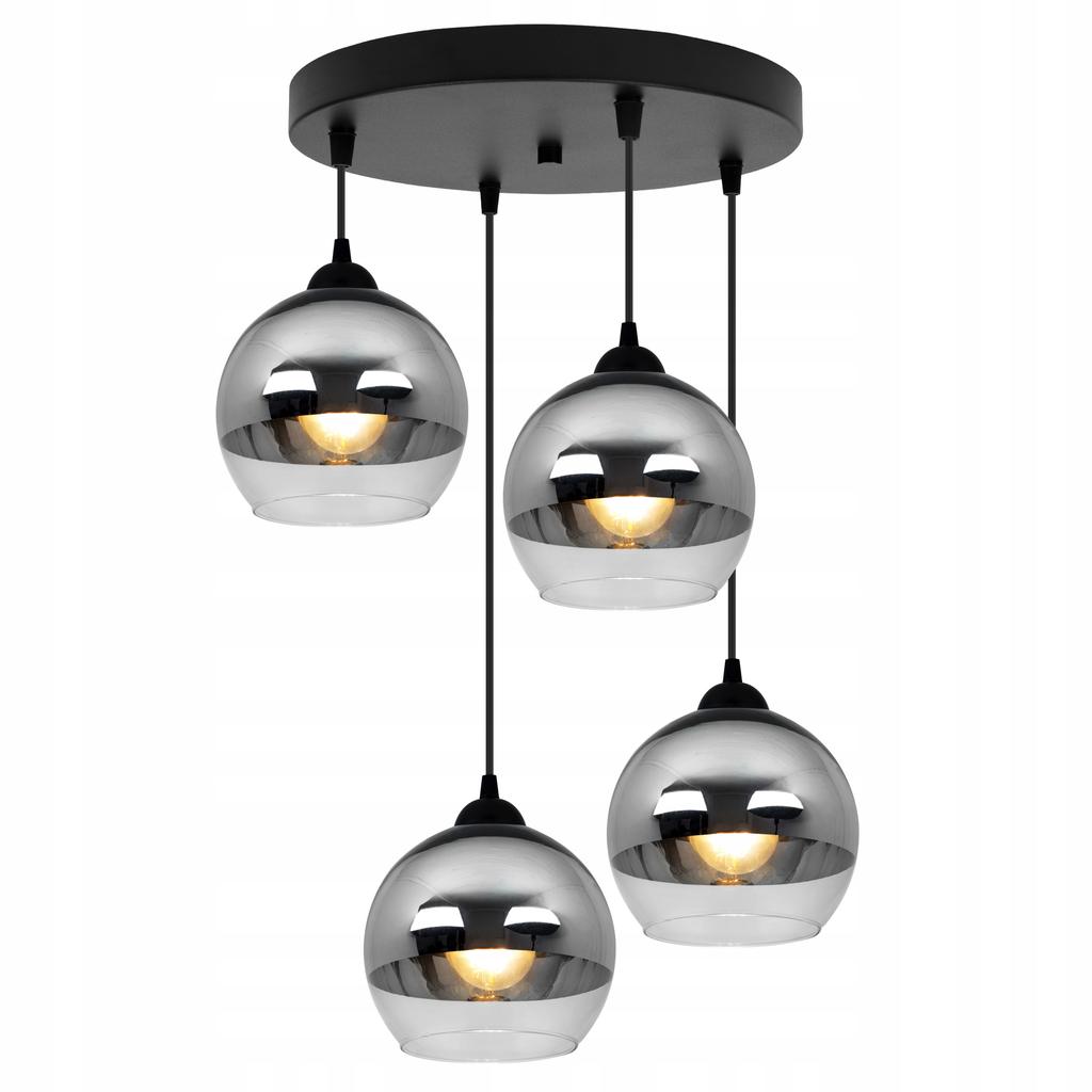 ELEGANT HÄNGENDE LAMPE, GLASLAMPE, CHROM LED