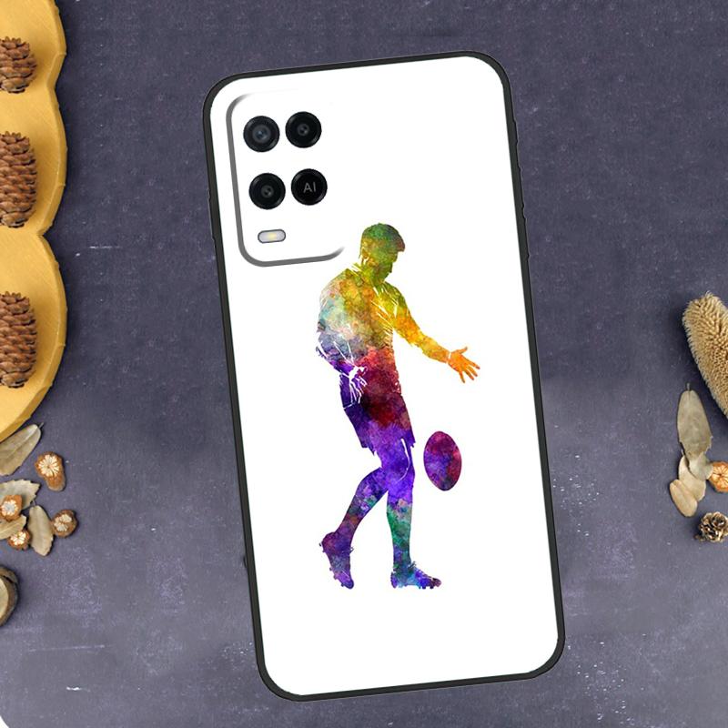 Rugby Phone Case For Oppo A79 A18 A38 A58 A78 A98 A17 A40 A60 A80 A16 A76 A96 A15 A74 A94 A54 A77