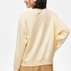 Li-Ning Floral Round Neck Loose Sweatshirt Women Sweatshirts Cream-Yellow AWDT446-2