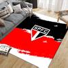 Sao Paulo FC Flannel Pattern Square Carpet,Area Rug,Carpet Rug for Living Room Bedroom Sofa Playroom Decor,Non-slip Floor Mat