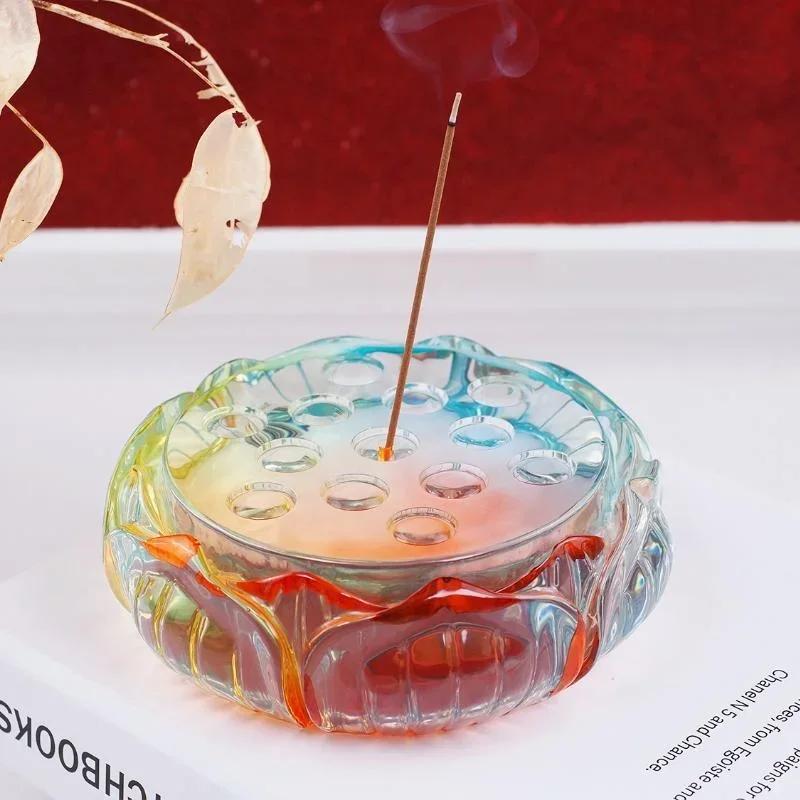 Namų dekoras Ornamentai Amatai Pasidaryk pats Lotoso formos smilkalų laikiklis Epoksidinės dervos liejimas Silikoninė forma