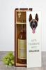 Malinois Owczarek Belgijski - Geometryczne Pudełko Ze Zdjęciem I Napisem Na Wino Marki Art-Dog